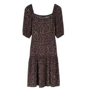 Rebecca Taylor Square Neck Floral Dress Milkmaid Coquette Romantic Cottagecore